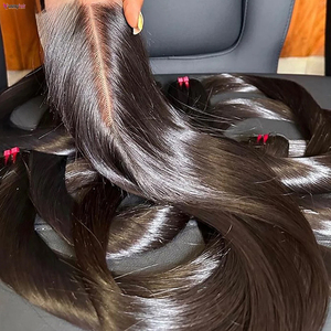 Bán buôn siêu đôi rút ra nguyên liệu lớp biểu bì phù hợp Trinh Nữ tóc con người bó mở rộng 10A 12A 15A Việt thẳng tóc bó - Product Image 2