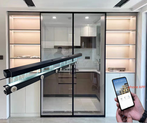 Ouvre-portes automatiques silencieux et stables en alliage d'aluminium, sécurisés anti-pincement, pour garages, centres commerciaux, hôtels, immeubles <span class=keywords><strong>de</strong></span> bureaux, Maglev - Product Image 6