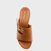 Chaussures pour femmes à talon compensé épais en cuir arabe, style décontracté et sophistiqué, vente directe d'usine