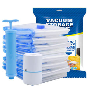 Space Saver Air Compressed Packaging Bag Set Plastic Vacuum Storage Bags With Pump For Clothes Storage