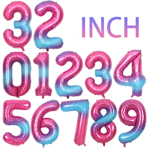 Buon compleanno 0-9 ballons decorazione festa elio 40 pollici lamina di Mylar numero palloncini globos de numeros - Product Image 4