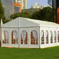 Grande tente de réception de luxe en PVC transparent 40x60 pour mariage et événements avec chaises