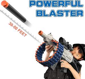 Lançador de Brinquedo AK com Carregador para 30 Dardos, Arma Elétrica Automática de Repetição com Bala Macia, Brinquedos de Tiro ao Ar Livre - Product Image 2