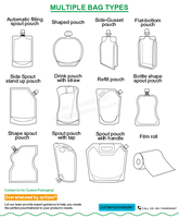 Pochettes souples Doypack pliables de 5 litres, 10 litres, 128 oz avec bec verseur pour stockage extérieur, boissons et eau