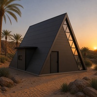 Cabane préfabriquée haut de gamme S780 A-Frame pour investisseurs, système de fabrication en usine pour hébergement panoramique en bord de mer