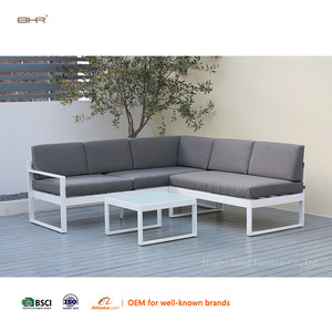BHR Juego de sofás de jardín multifuncionales Sofá de <span class=keywords><strong>exterior</strong></span> con tumbona Sofá de patio multiusos Muebles de <span class=keywords><strong>exterior</strong></span> de <span class=keywords><strong>aluminio</strong></span> - Product Image 3