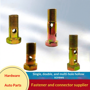 FM Шестигранный полый винт с одним/двумя/тремя/четырьмя/шестью/многопозиционными отверстиями, для возврата масла, класс 4.8, оцинкованный, метрический/имперский - Product Image 3