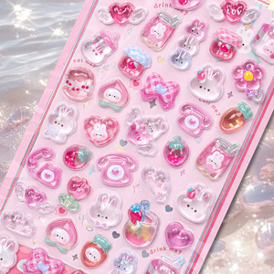 Autocollants 3D en relief multicolores Kawaii GF, autocollants adhésifs pour la création de carnets, albums photo, papier, coques de téléphone, ordinateurs portables - Product Image 2