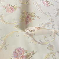 Wallpaper 3D, kertas dinding dekorasi rumah desain Interior kamar tidur ruang tamu ruang makan pola bunga latar belakang