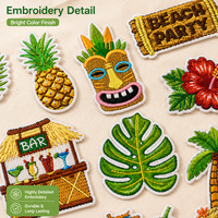 Kit de patchs d'été personnalisés pour sacs fourre-tout DIY, badges brodés tropicaux pour kits d'artisanat, cadeaux événementiels, fournisseur en gros