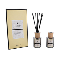 Diffuseur de parfum de luxe pour la maison en bois de teck acajou 80ml Ensembles de diffuseurs de roseaux à dispersion douce et durable