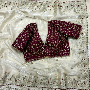 New Collection Traditional <b>Satin</b> <b>Saree</b> with 3mm Sequance Work Cut Work Border Contrast Full Stitched Blouse for Party - Product Image 1