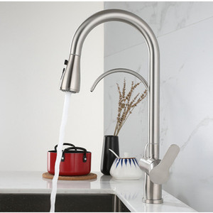 304 SS <span class=keywords><strong>rubinetto</strong></span> da cucina estraibile a 3 vie <span class=keywords><strong>rubinetto</strong></span> per lavabo con <span class=keywords><strong>acqua</strong></span> purificata a freddo e caldo - Product Image 3