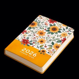 2026 Custom Logo Flower High Appearance Level Check-In Notes Weekly & Annual Planner <b>Calendar</b> - Product Image 1