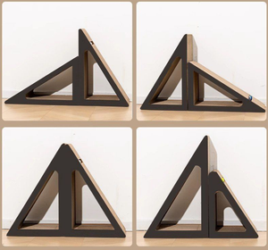 Grattoir à <span class=keywords><strong>chat</strong></span> en papier ondulé multi-angles avec design de balle interactive pour le jeu et le repos des chats d'intérieur - Product Image 3