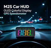 Compteur de vitesse numérique couleur M2S OLED pour pare-brise, grand écran, jauge GPS multifonctionnelle, accessoire automobile compatible avec toutes les voitures