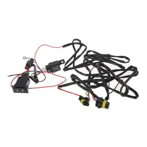 Faisceau de câblage automobile 12V 40a relais avec kit de commutation, kit de faisceau de câblage de phare antibrouillard LED personnalisé d'usine