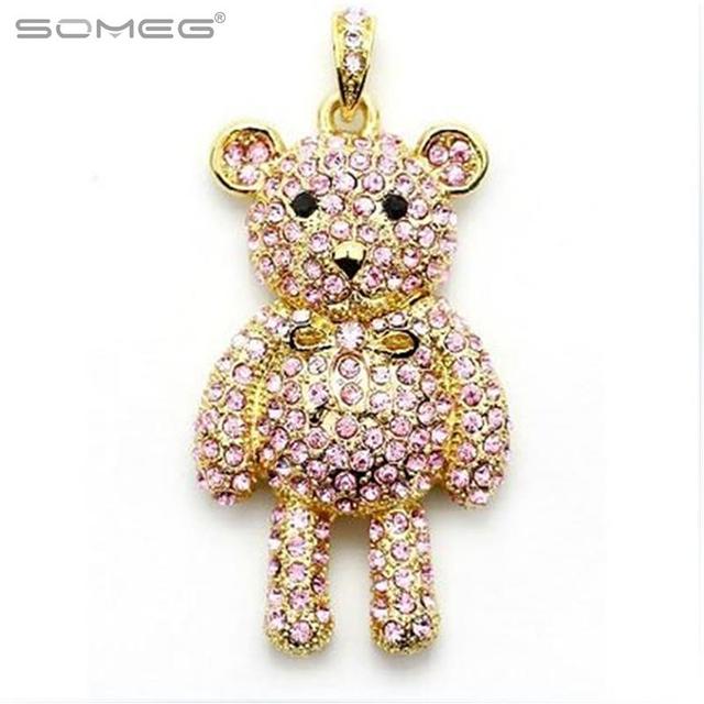 Real Capacity USB Flash Drive 1TB Bear Pen Driver Gift USB Stick 128GB Jewelry Pendrives Pendrive 2TB Memory Stick 8/16/32/64GB