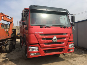 รถบรรทุก HOWO สีแดง รุ่น Heavy Duty พร้อมเครื่องยนต์ Weichai 375 แรงม้า ชั่วโมงการทำงานต่ำ มาตรฐานยูโร 5 ปี ผลิตปี 2024 รถดัมพ์ 6×4 - Product Image 1