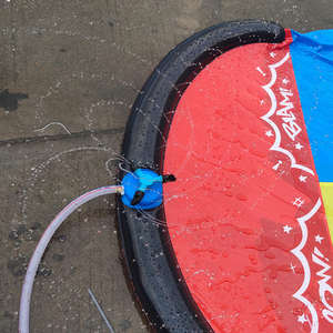 สไลเดอร์น้ำเป่าลมแบบสองเลนสำหรับความสนุกในฤดูร้อนในสวนหลังบ้าน - Product Image 4