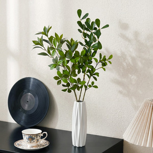 Feuilles de gardénia artificielles, branche de 30 cm à 100 cm, décoration de mariage, arrangement végétal - Product Image 1