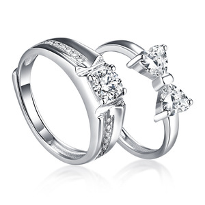 时尚珠宝925纯银情侣戒指结婚戒指情人节礼物 - Product Image 5