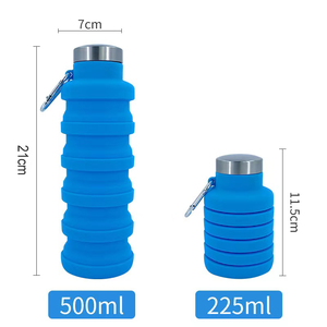 Bouteille d'eau pliable de 500 ml Bouteille d'eau en <span class=keywords><strong>silicone</strong></span> antidérapante Bouteille de <span class=keywords><strong>voyage</strong></span> en <span class=keywords><strong>silicone</strong></span> - Product Image 3
