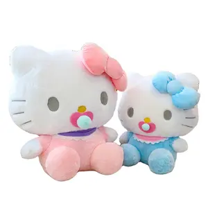 Pacifier Kitty Plush Toy Kitty Stuffed Dolls Keychain Kt Cat Stuffed Toys Melody Cinnamoroll Kuromi Throw Pillows Gift