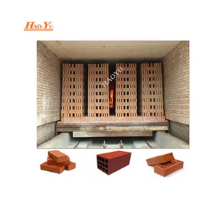 Prix de la machine à briques d'argile entièrement automatique de grande capacité pour la cuisson de briques creuses rouges dans un mini four à briques d'argile