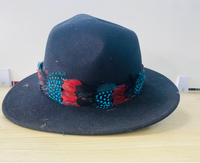 Ruban de garniture à coudre, frange en plumes de coq naturelles, bande de chapeau pour hommes et femmes, costume, chapeaux de cowboy, fedora, couvre-chef, accessoire pour cheveux