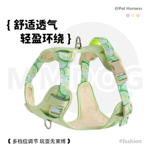 Correa de verano tipo chaleco para perros, arnés transpirable para mascotas, adecuado para perros pequeños, medianos y grandes como Corgis y Bichons. - Product Image 5