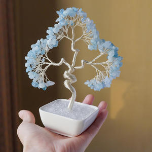 Árbol <span class=keywords><strong>de</strong></span> la Vida <span class=keywords><strong>de</strong></span> Cristal Natural <span class=keywords><strong>de</strong></span> Aguamarina al por Mayor, Adorno <span class=keywords><strong>de</strong></span> <span class=keywords><strong>Escritorio</strong></span> para Oficina, Amuleto <span class=keywords><strong>de</strong></span> Riqueza - Product Image 2
