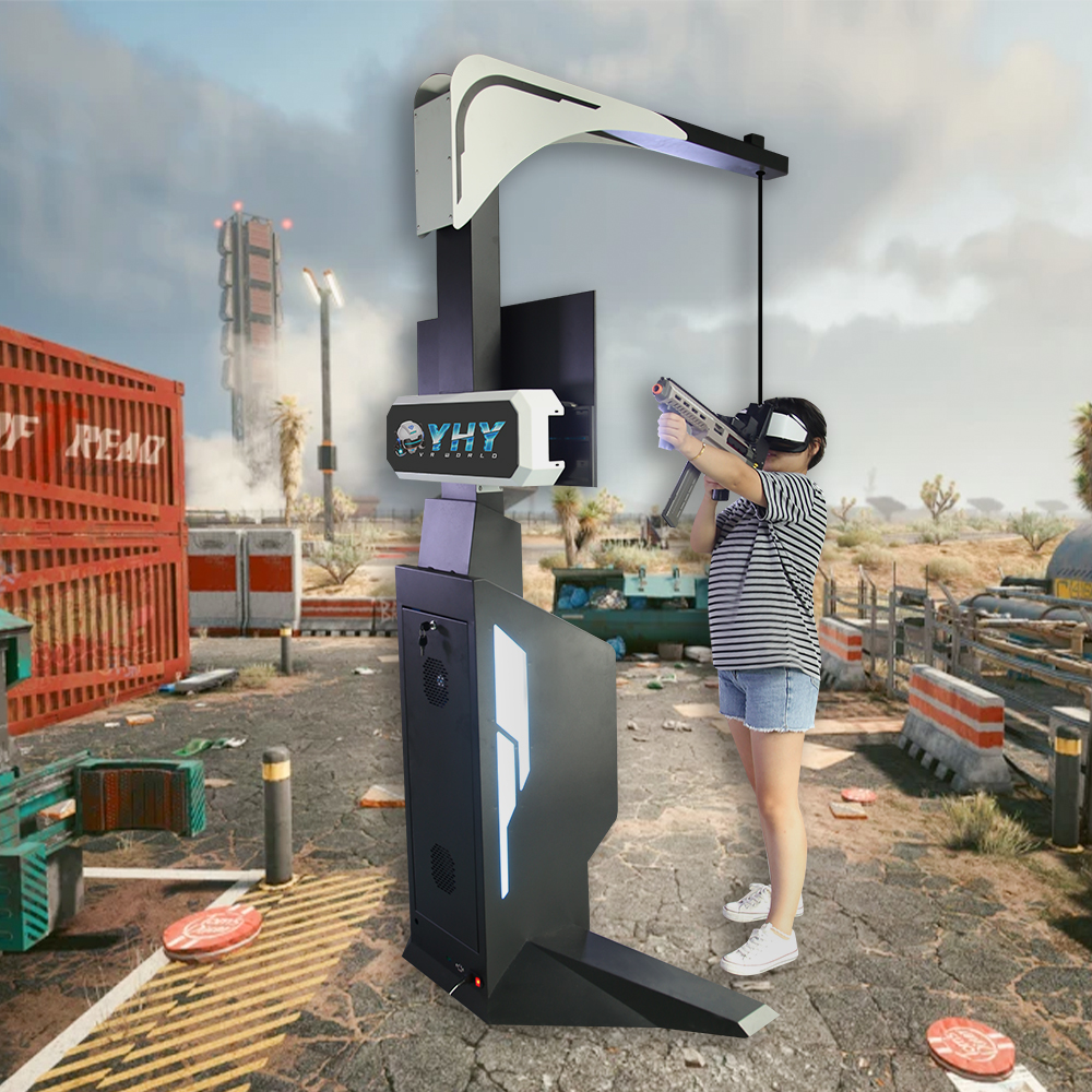 Indoor Commercial Electronics 9D VR Shooting Games Standing Gun Battle Shooting Simulator Virtual Reality Machine