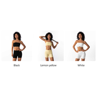 D-8804 femmes réglable Fitness porter ensemble sans bretelles dentelle gilet anti-dérapant ceinture poitrine coussin antichoc Yoga soutien-gorge genou longueur Shorts
