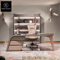 Poste de direction Équipements Loi En Cuir Bureau Meubles à La Maison Ensemble De Luxe Moderne Table de Bureau