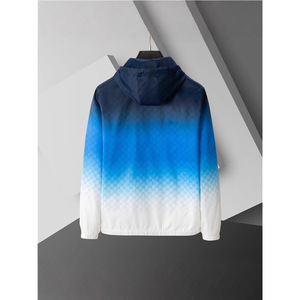 Cross-Border Style Hooded Jacket for Men Sports Fitness Outerwear Casual <b>Cardigan</b> for Men and Women Thin Windbreaker - Product Image 4