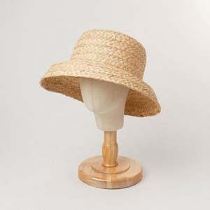 Sombrero de Paja Natural de Rafia para Mujer y Niña, Verano, para Viajes, Playa, Protección Solar - Product Image 2