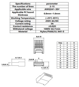 2.0mm pitch Connector HY <b>with</b> <b>lock</b> Rubber shell crimp Male/Female Wire <b>Cable</b> Pin Header housing connector JST connector - Product Image 2