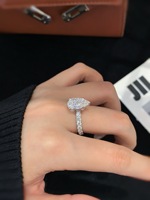 IGI-Zertifizierter 3ct 5ct Birnenförmiger Labor-Diamant 14k 18K Massives Weißgold Luxuriöse Damen Hochzeits- und Verlobungsringe