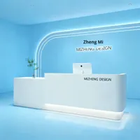 Comptoir de caisse pour magasin de vêtements Salon de beauté et bureau-Panneau de densité au design moderne minimaliste mat Stockage certifié E1