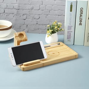 Chargeur sans fil en bambou multifonctionnel écologique 10W Chargeur sans fil Chargeur de téléphone portable intelligent - Product Image 4