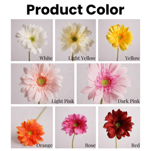 Bán Buôn Trang Trí Nội Thất Bảng Mảnh Duy Nhất Chi Nhánh Cao Su <span class=keywords><strong>Gerbera</strong></span> Nhân Tạo Bất Động Cảm Ứng Hoa Trắng <span class=keywords><strong>Gerbera</strong></span> - Product Image 3