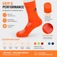 Chaussettes de football personnalisées antidérapantes, hauteur genou, pour sport professionnel, OEM ODM, logo personnalisé pour l'entraînement et la course à pied