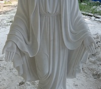 Statue de marie en marbre blanc, jardin en granit, statue mère-marie-à vendre