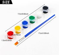 Xinyi Art Wholesale Eco Friendly Acrylic Paint Set with Brush 3ml Acrylic Paint Set for Kids 12 Colors Kids' Acrylic Paint