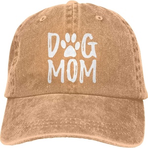 Snapback Customized Unisex <b>Dog</b> Mom Vintage Jeans Adjustable Baseball <b>Cap</b> Cotton Denim Dad Hat Embroidered Ponytail 5-Panel Dot - Product Image 4