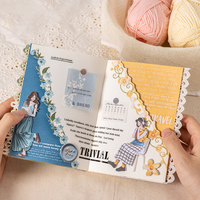 Lot d'autocollants découpés Mr. Paper à motif tricoté pour la décoration de base de journal