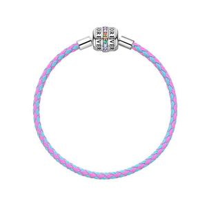 <span class=keywords><strong>Pulsera</strong></span> <span class=keywords><strong>de</strong></span> <span class=keywords><strong>cuero</strong></span> azul con dije <span class=keywords><strong>de</strong></span> trébol <span class=keywords><strong>de</strong></span> la suerte DIY, <span class=keywords><strong>pulsera</strong></span> <span class=keywords><strong>de</strong></span> plata S925, ¡superventas! - Product Image 6