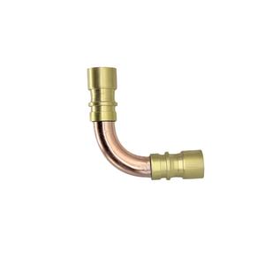 Conexión de sistema de aire acondicionado, conectores de latón, tubo de engarce de China, piezas hidráulicas largas, codo de latón largo de 90 grados - Product Image 2