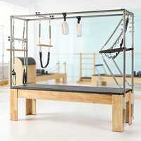 Equipo de Pilates Reformer de Alta Calidad, Máquina de Pilates Reformer de Madera de Roble, Cadillac de Pilates de Roble para Moldear el Cuerpo